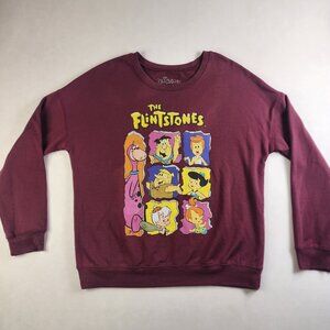 Super Soft The Flintstones Character Print Crewneck Sweater Women's Size S Small